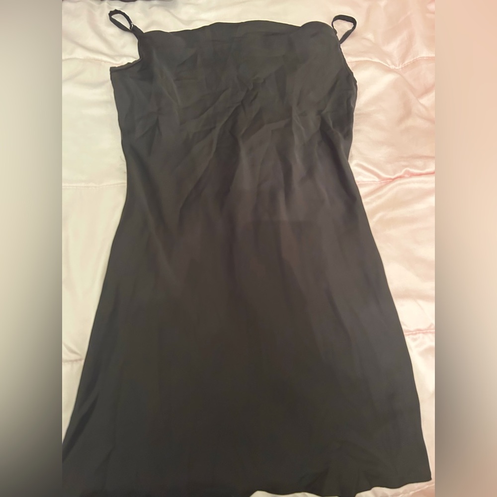 Black silk small dress
